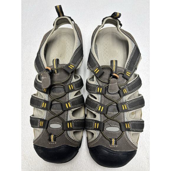 Size 13 Croft & Barrow Sandals Beige Casual Round Toe Slip On Suede Adult Mens - Picture 3 of 7